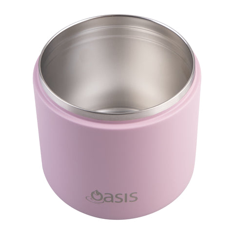 Stainless Steel Double Wall Insulated Food Flask with Quick Release Lid & Spork 550ml