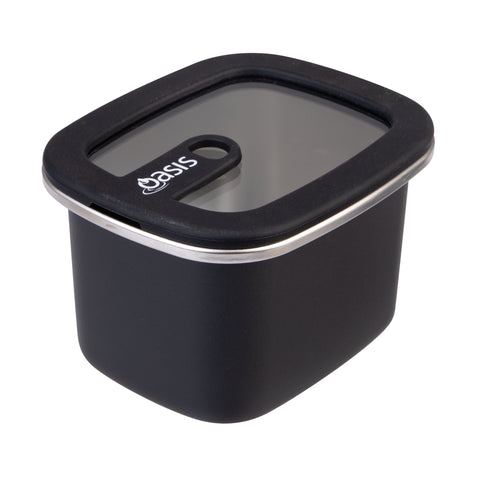 Microwave Safe Rectangular Stainless Steel Container 500ml