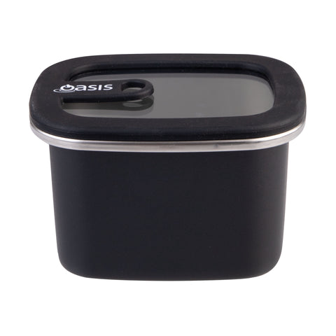 Microwave Safe Rectangular Stainless Steel Container 500ml