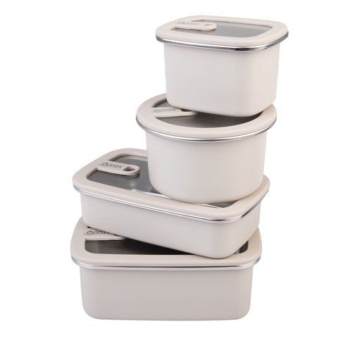 Microwave Safe Rectangular Stainless Steel Container 700ml