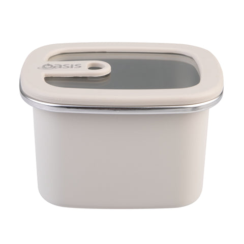 Microwave Safe Rectangular Stainless Steel Container 500ml