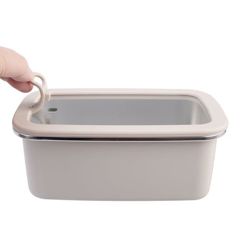 Microwave Safe Rectangular Stainless Steel Container 1.1L