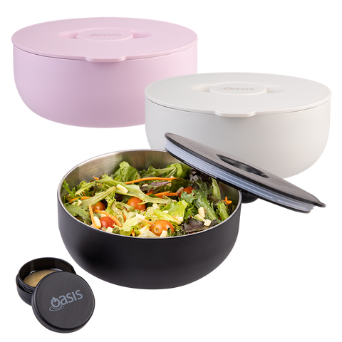 Stainless Steel Double Wall Insulated Fresh'n'go Lunch Bowl 950ml