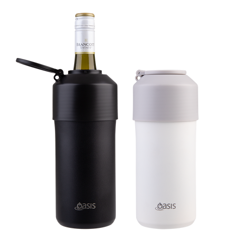 Stainless Steel Double Wall Insulated Adjustable Wine Cooler