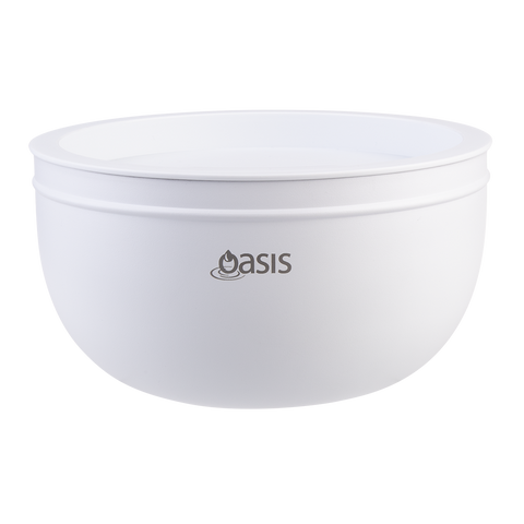 Stainless Steel Double Wall Salad Bowl W/ Lid 2.8l