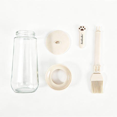Loveharbor Glass Paw-Shaped Brush Oil Bottle