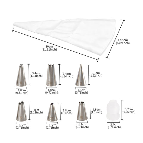 Loveharbor Ss304 Tips Set With Icing Bag