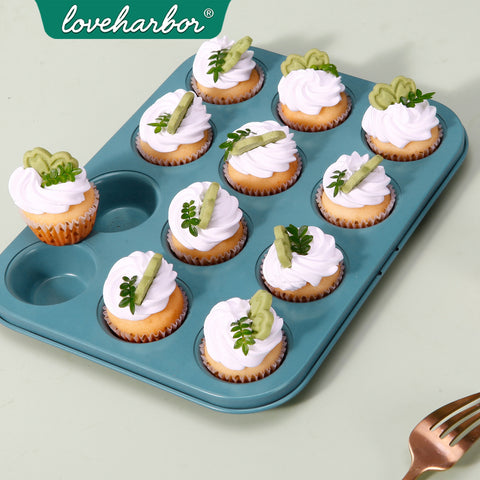 Loveharbor Green Earth Non-Stick Mini Muffin Pan