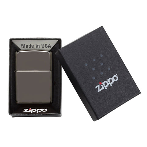 Zippo Black Ice Lighter With Fluid And Flints