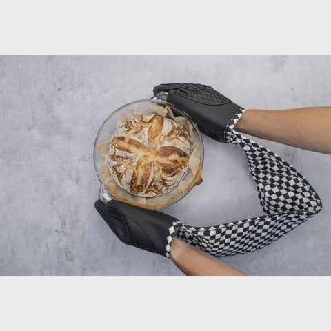 Silicone Fabric D'be Glove - Check
