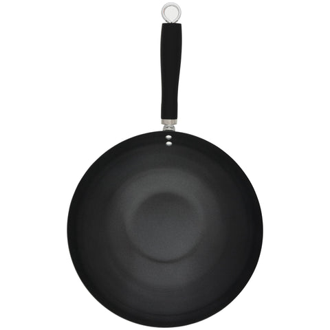 Non-Stick Stir Fry Wok w/Black Handle - 30cm