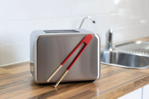 Bamboo Magnetic Toaster Tongs