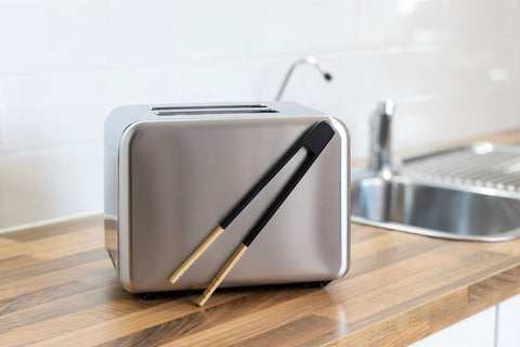 Bamboo Magnetic Toaster Tongs
