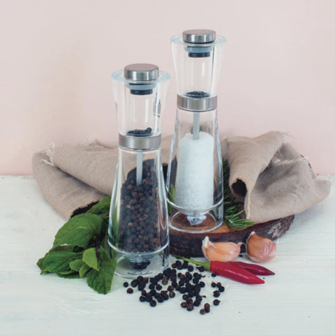 Salt and Pepper Mill Set 17.5cm - Acrylic