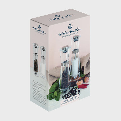 Salt and Pepper Mill Set 17.5cm - Acrylic