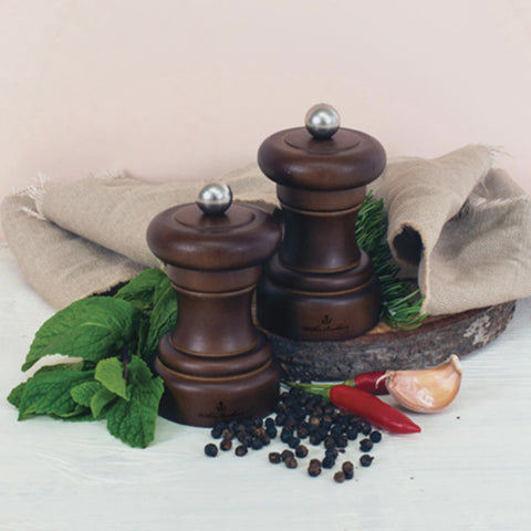 Salt and Pepper Mill Set 10cm - Rubberwood