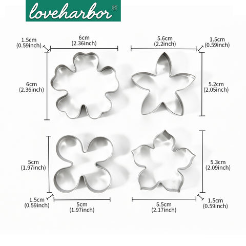 Loveharbor Flora Cookies Cutter Set