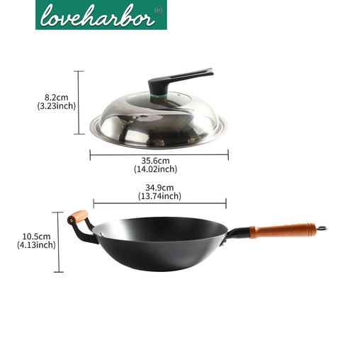 Loveharbor Cast Iron Wok