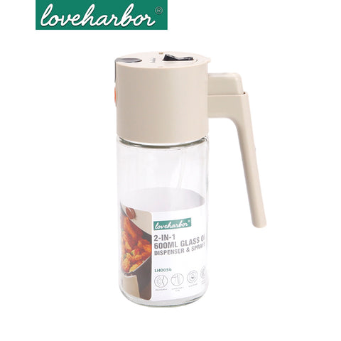 Loveharbor 2-In-1 Glass Oil Dispenser & Sprayer