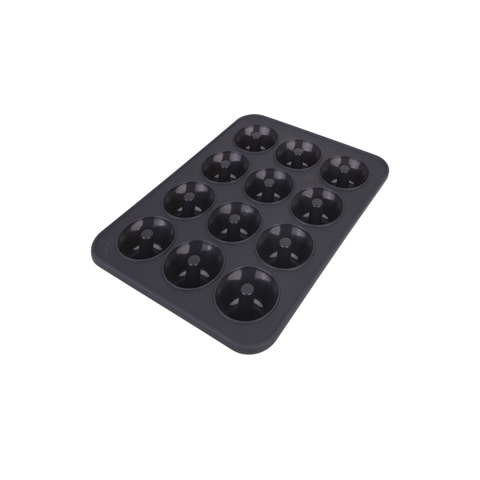 Silicone 12 Cup Mini Doughnut Pan - Charcoal