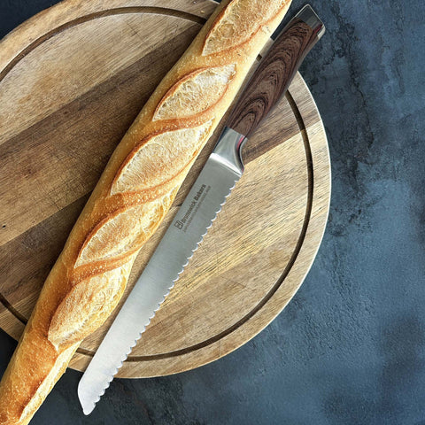 Bakers Professional Bread Knife Wooden Look Handle