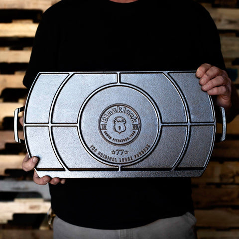 Blacklock Triple Seasoned Cast Iron Double Burner Griddle