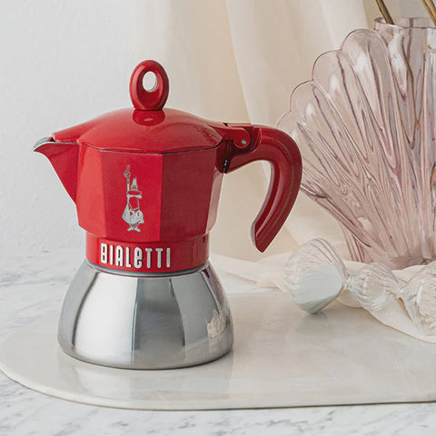 Moka Exclusive Induction 4 Cup Red