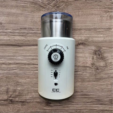 Matt White Electric Coffee Grinder - 12 Cup