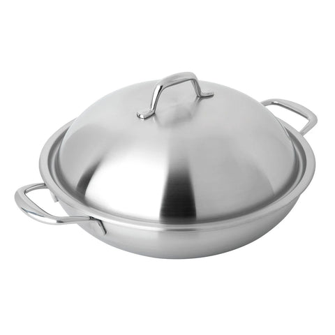 Kirtorf Tri-Ply Stainless Steel Wok 36cm
