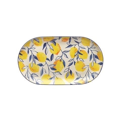 Punch Medium Oval Platter 32 X 18 X 2.5Cm Lemon
