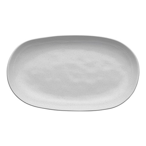 Speckle Milk Large Shallow Bowl Oval 36Cm