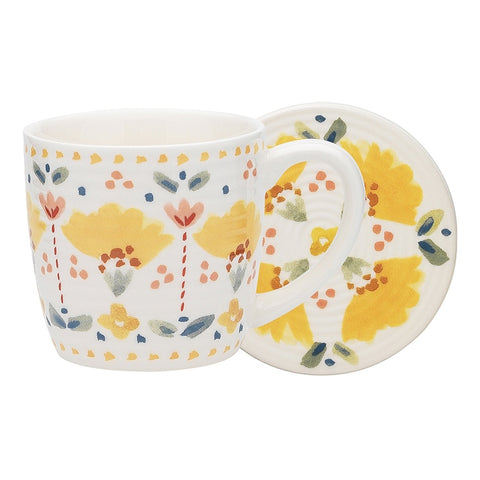 Clementine Mug & Coaster 280Ml/10Cm Tan