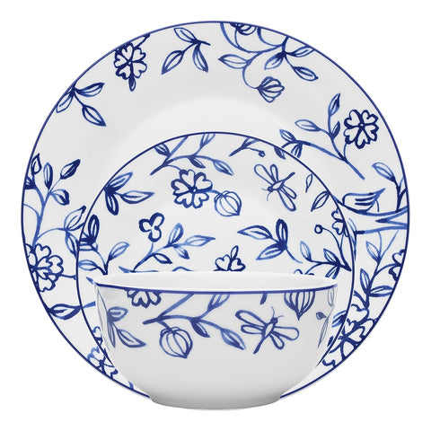 Porto Ginseng 12piece Dinner Set Blue