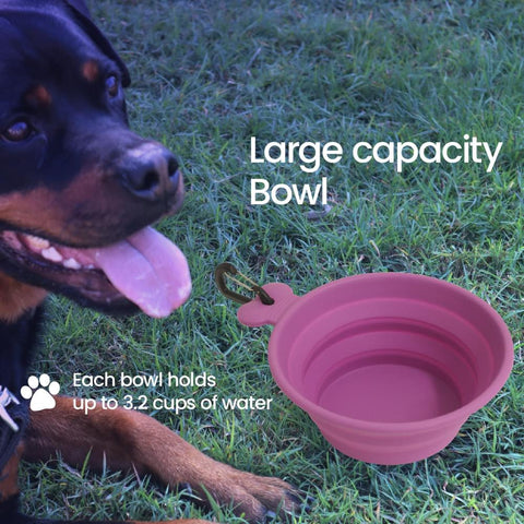 White Magic Pet Care Collapsible Travel Bowl