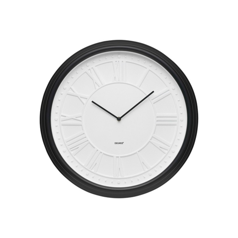 Degree Calais Wall Clock 50cm Matte Black