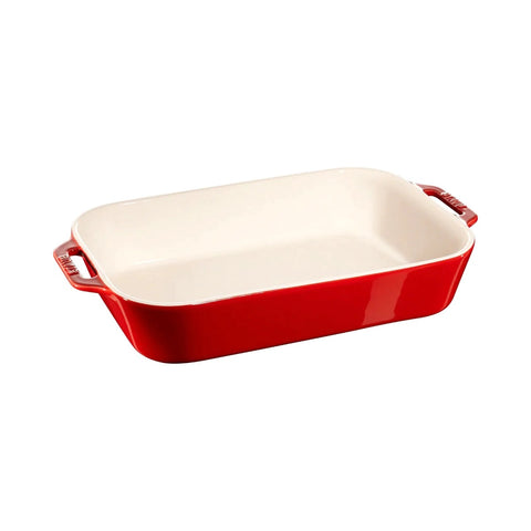 Ceramic Gratin Rectangular Cherry - 34 x 24cm