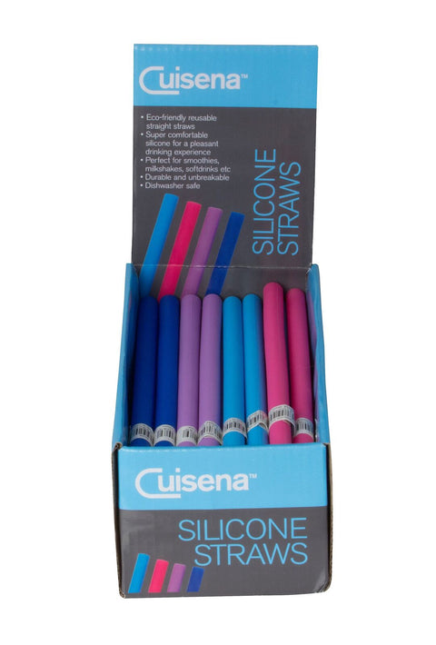 Silicone Thick Smoothie Straws Cdu48 - Straight