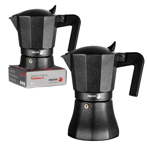 Tiramisu  Aluminum Espresso Maker - Charcoal (4 Sizes)