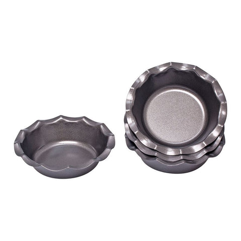 Non-Stick Fluted Pie Dish 12.5Cm Dia. Set 4