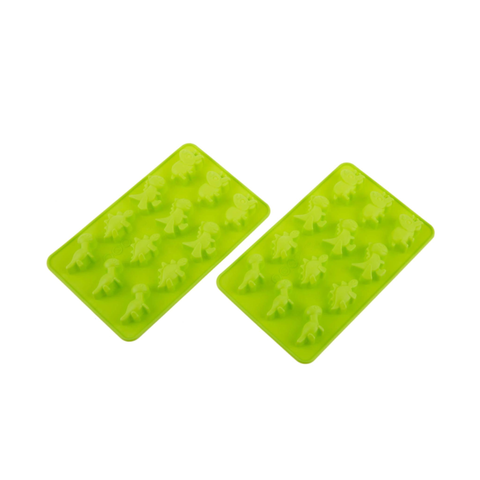 Silicone Dinosaur 8 Cup Chocolate Mould Set 2 - Green