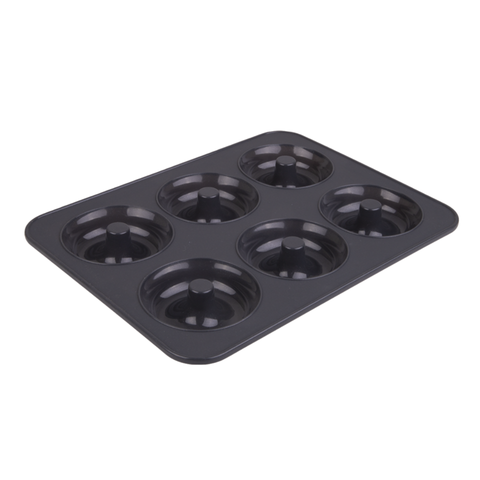 Silicone 6 Cup Doughnut Pan - Charcoal