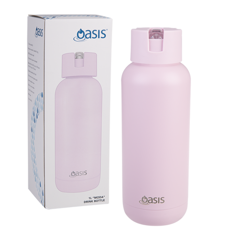 Oasis Ceramic Lined Stainless Steel Triple Wall Insulated - Drink Bottle 1L(6 Colors)