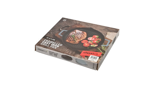 Classica Cast Iron Grill Pan 31Cm, Sky Blue