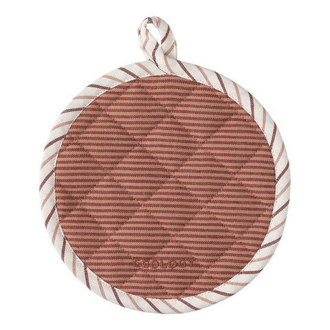 Trattoria Set Of 2 Round Pot Holders Rust