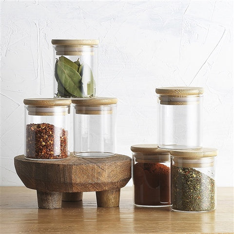 Pantry Round Spice Jar Set of 6 Burish Logo On Lid 5.7cm