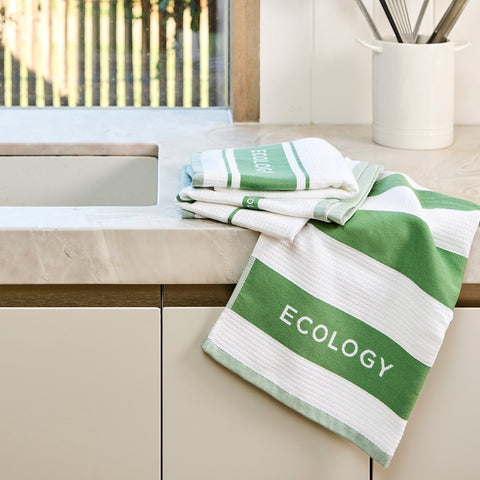 Fold Set of 3 Tea Towel 50x75 Sage