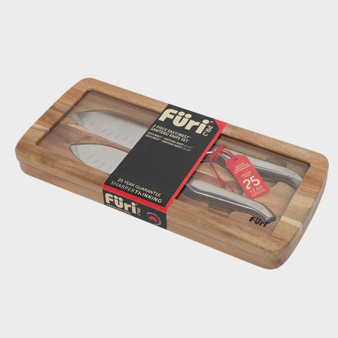 Pro Acacia East/West Santoku Knife Set 2 Piece