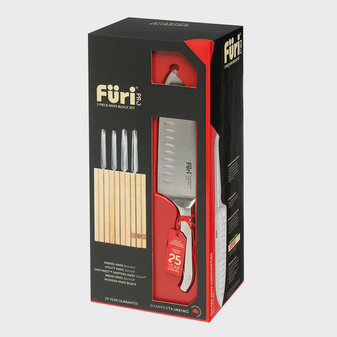 Pro Wood Knife Block Set 5 Pieces