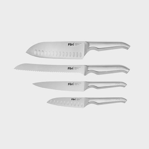 Stone Knife Block Set Snow Terrazzo 5 Piece