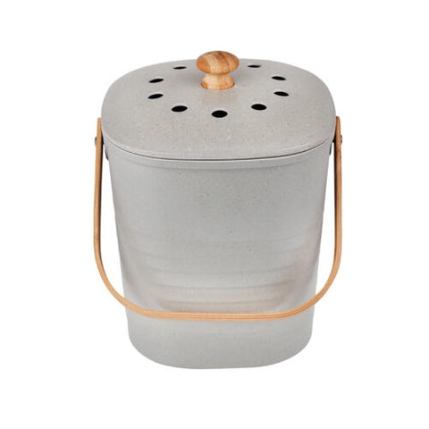 White Magic Eco Basics Compost Kitchen Waste Bin - 4L - Granite